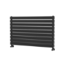 Riace Midnight Black Flat Designer Radiator 630x1000mm Double Panel 3727 BTU