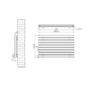 Riace Midnight Black Flat Designer Radiator 630x1000mm Double Panel 3727 BTU
