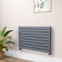 Riace Dark Grey Anthracite Flat Designer Radiator 630x1000mm Double Panel 3727 BTU