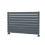 Riace Dark Grey Anthracite Flat Designer Radiator 630x1000mm Double Panel 3727 BTU