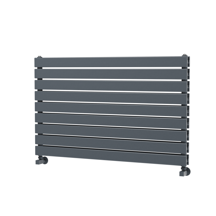 Riace Dark Grey Anthracite Flat Designer Radiator 630x1000mm Double Panel 3727 BTU
