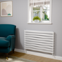 Riace White Flat Designer Radiator 630x1000mm Double Panel 3727 BTU