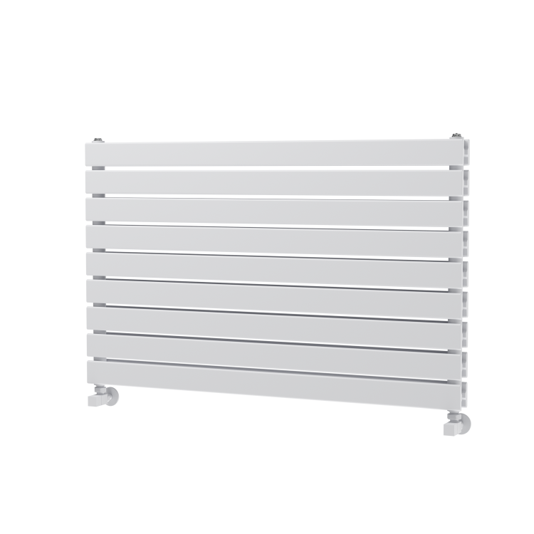 Riace White Flat Designer Radiator 630x1000mm Double Panel 3727 BTU
