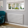 Riace White Flat Designer Radiator 630x1200mm Double Panel 4386 BTU