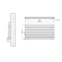 Riace White Flat Designer Radiator 630x1200mm Double Panel 4386 BTU