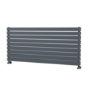 Riace Dark Grey Anthracite Flat Designer Radiator 630x1400mm Double Panel 5027 BTU