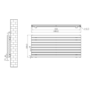 Riace Dark Grey Anthracite Flat Designer Radiator 630x1400mm Double Panel 5027 BTU