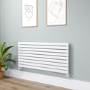 Riace White Flat Designer Radiator 630x1400mm Double Panel 5027 BTU