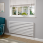 Riace White Flat Designer Radiator 630x1400mm Double Panel 5027 BTU