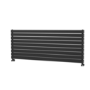 Riace Midnight Black Flat Designer Radiator 630x1600mm Double Panel 5648 BTU