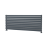 Riace Dark Grey Anthracite Flat Designer Radiator 630x1600mm Double Panel 5648 BTU