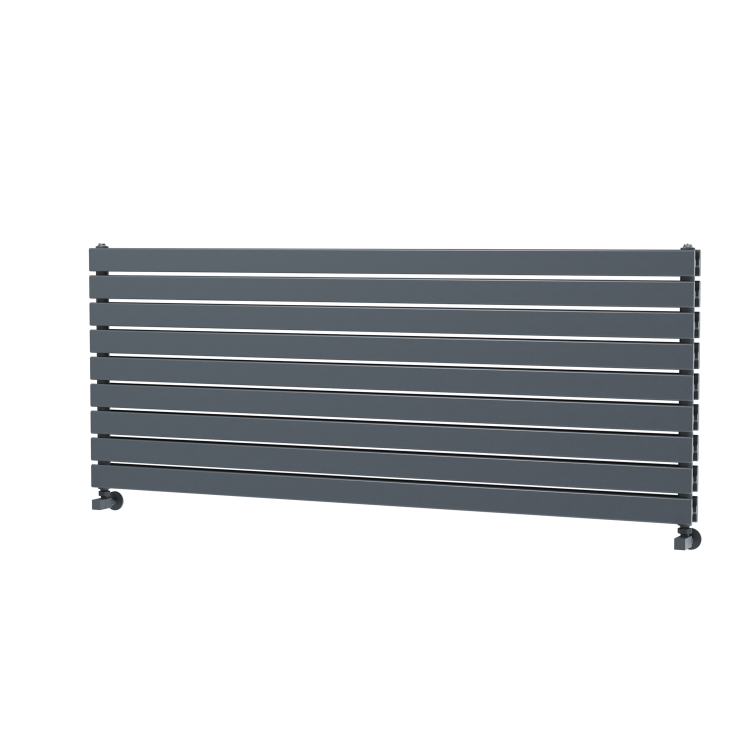 Riace Dark Grey Anthracite Flat Designer Radiator 630x1600mm Double Panel 5648 BTU