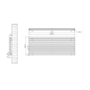 Riace Dark Grey Anthracite Flat Designer Radiator 630x1600mm Double Panel 5648 BTU