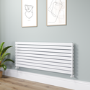 Riace White Flat Designer Radiator 630x1600mm Double Panel 5648 BTU