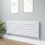 Riace White Flat Designer Radiator 630x1800mm Double Panel 6256 BTU