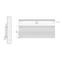 Riace White Flat Designer Radiator 630x1800mm Double Panel 6256 BTU