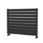Riace Midnight Black Flat Designer Radiator 630x800mm Double Panel 3044 BTU