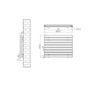 Riace Midnight Black Flat Designer Radiator 630x800mm Double Panel 3044 BTU