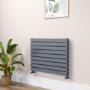 Riace Dark Grey Anthracite Flat Designer Radiator 630x800mm Double Panel 3044 BTU