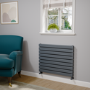 Riace Dark Grey Anthracite Flat Designer Radiator 630x800mm Double Panel 3044 BTU