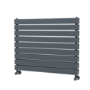 Riace Dark Grey Anthracite Flat Designer Radiator 630x800mm Double Panel 3044 BTU