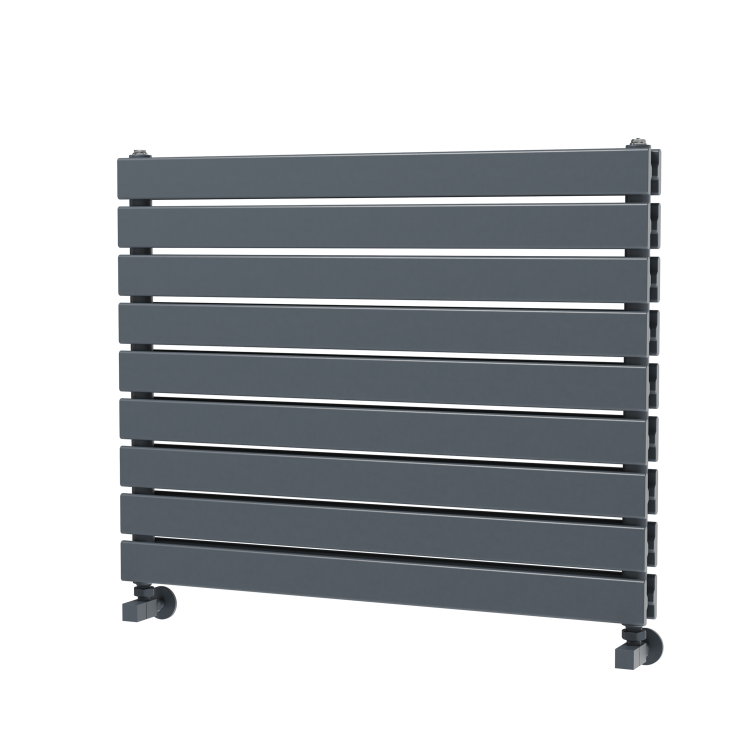 Riace Dark Grey Anthracite Flat Designer Radiator 630x800mm Double Panel 3044 BTU