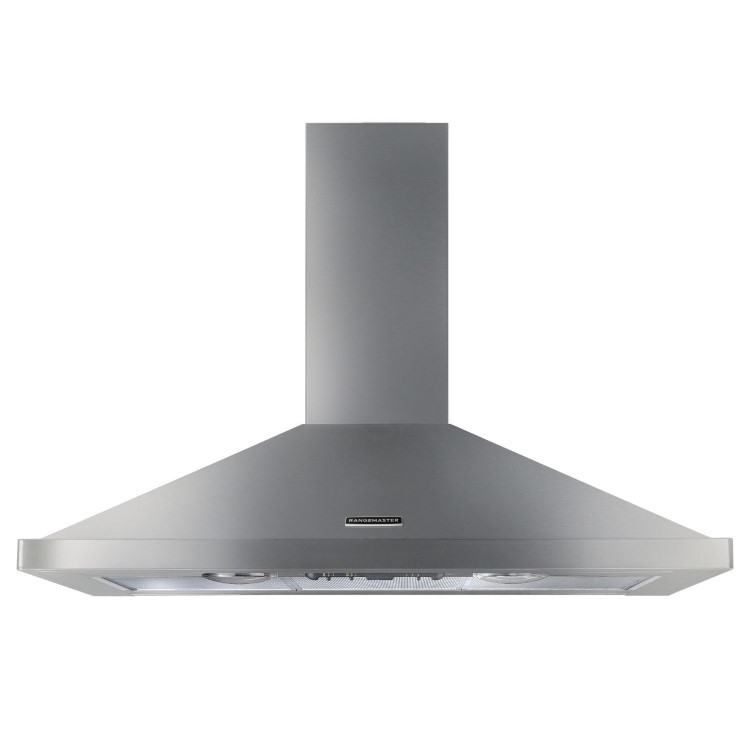 Rangemaster 100cm Chimney Cooker Hood - Stainless Steel & Chrome