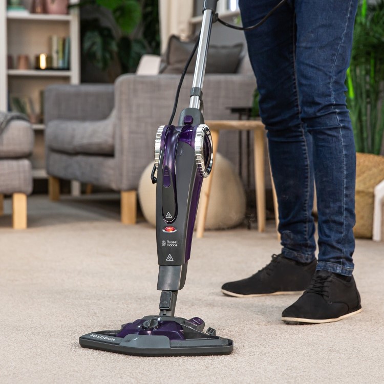 Russell Hobbs Detergent 11 in 1 Steam Mop - Grey & Purple