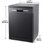 Russell Hobbs 12 Place Freestanding Dishwasher - Black