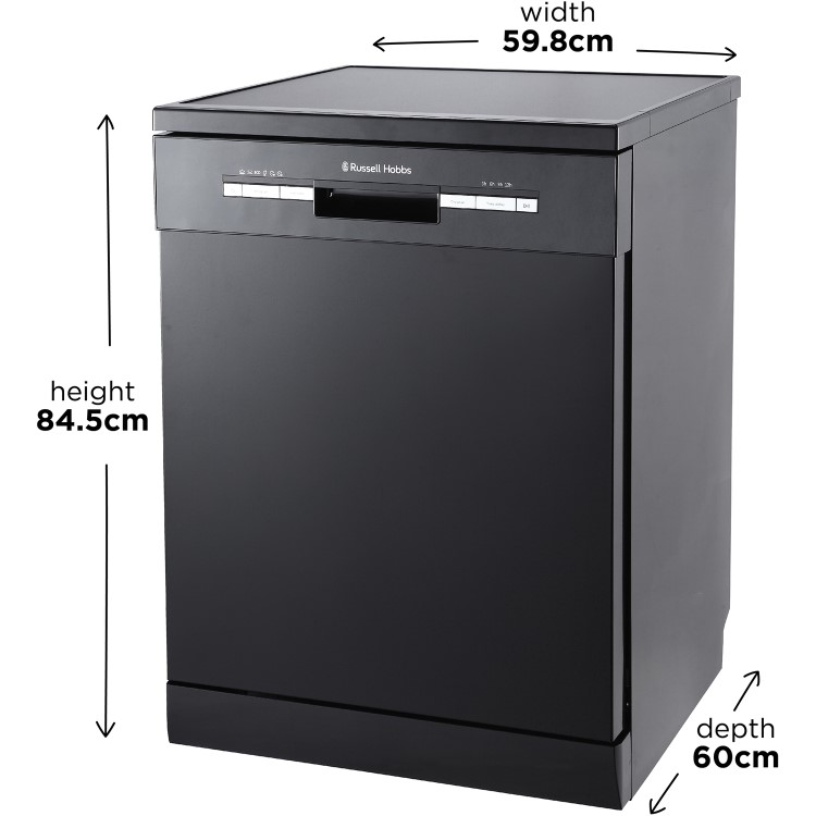 Russell Hobbs 12 Place Freestanding Dishwasher - Black