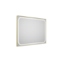 Rectangular Brass Heated Bathroom Mirror with Lights 1200 x 800mm - Rhea
