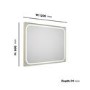 Rectangular Brass Heated Bathroom Mirror with Lights 1200 x 800mm - Rhea