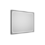 Rectangular Black Heated Bathroom Mirror with Lights 1200 x 800mm - Rhea