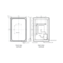 Rectangular Black Heated Bathroom Mirror with Lights 1200 x 800mm - Rhea