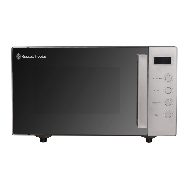 Russell Hobbs RHEM1901S 19L 700W Freestanding Compact Flatbed Digital Microwave in Silver