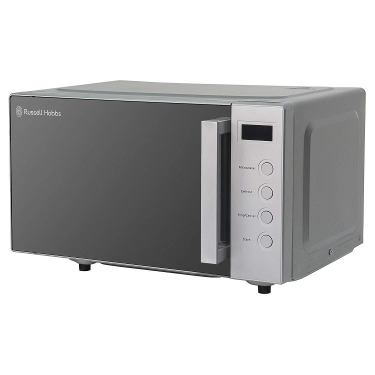 Russell Hobbs RHEM1901S 19L 700W Freestanding Compact Flatbed Digital Microwave in Silver