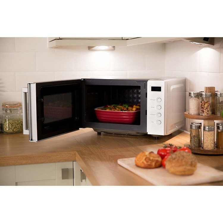 Russell Hobbs RHEM1901S 19L 700W Freestanding Compact Flatbed Digital Microwave in Silver