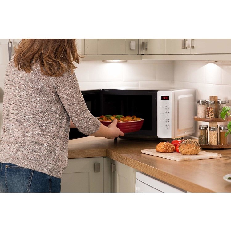 Russell Hobbs RHEM1901S 19L 700W Freestanding Compact Flatbed Digital Microwave in Silver