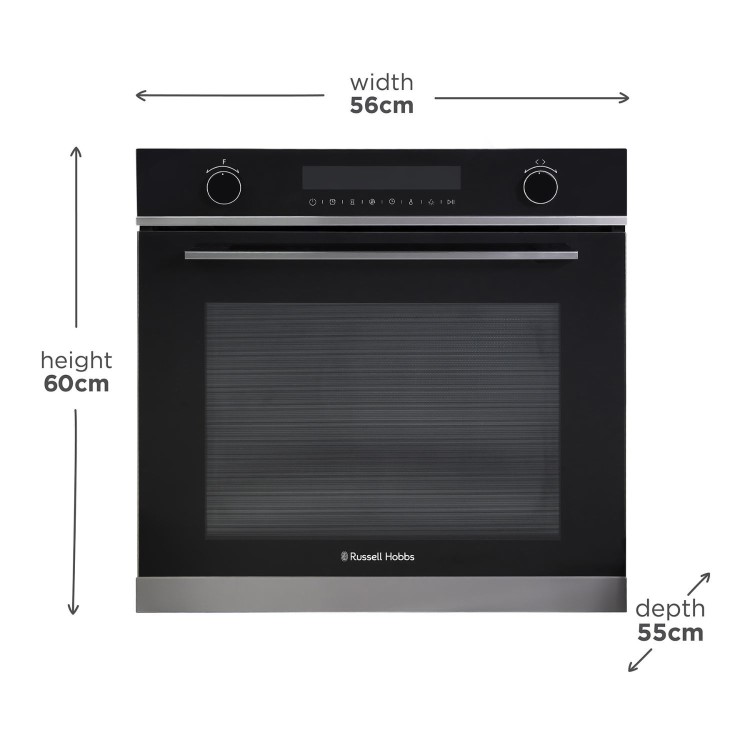 Refurbished Russell Hobbs RHEO7201DS 60cm Single Built In Electric Oven Black