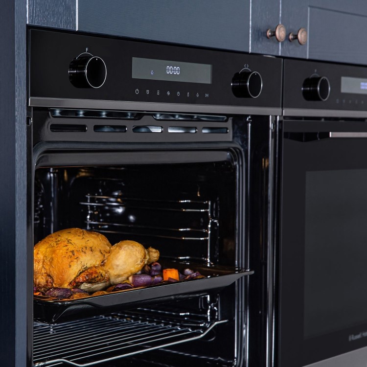 Refurbished Russell Hobbs RHEO7201DS 60cm Single Built In Electric Oven Black