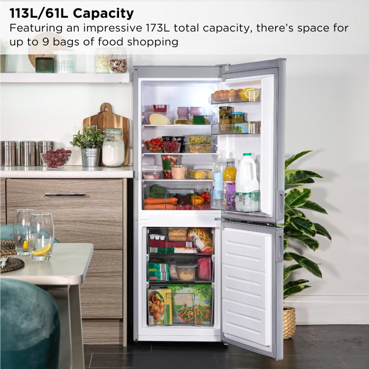 Russell Hobbs 174 Litre 50/50 Freestanding Fridge Freezer - Silver