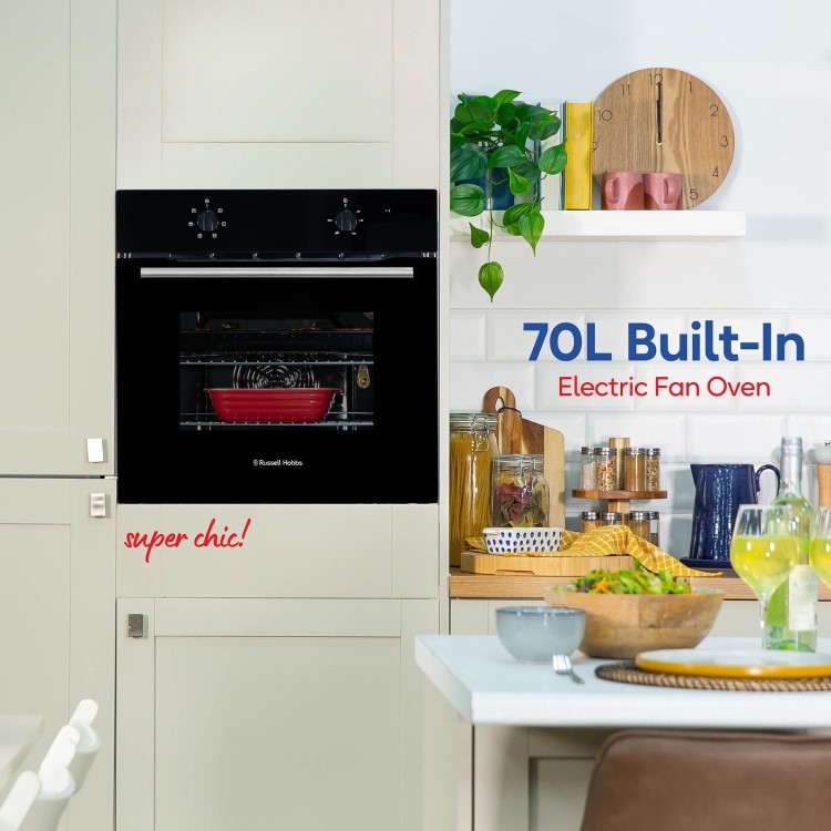 Russell Hobbs RHFEO7004B Electric Fan Single Oven - Black