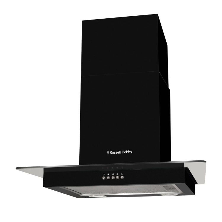 Russell Hobbs 60cm Flat Glass Chimney Cooker Hood - Black
