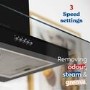 Russell Hobbs 60cm Flat Glass Chimney Cooker Hood - Black