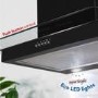 Russell Hobbs 60cm Flat Glass Chimney Cooker Hood - Black