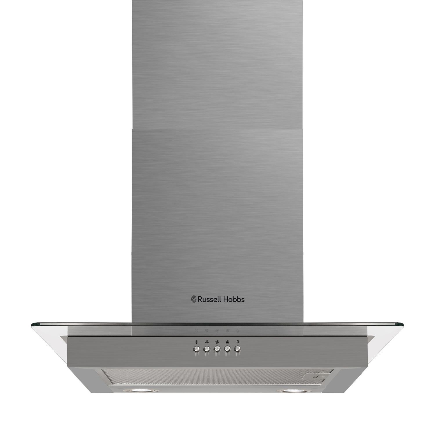 Russell Hobbs RHFGCH601SS 60cm Flat Glass Chimney Cooker Hood - Stainless Steel