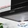 Russell Hobbs 90cm Flat Glass Chimney Cooker Hood - Black