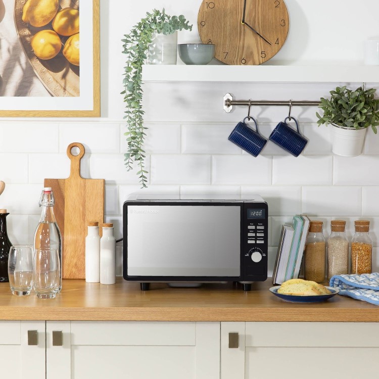 Russell Hobbs 19L Freestanding Flatbed Digital Microwave - Black