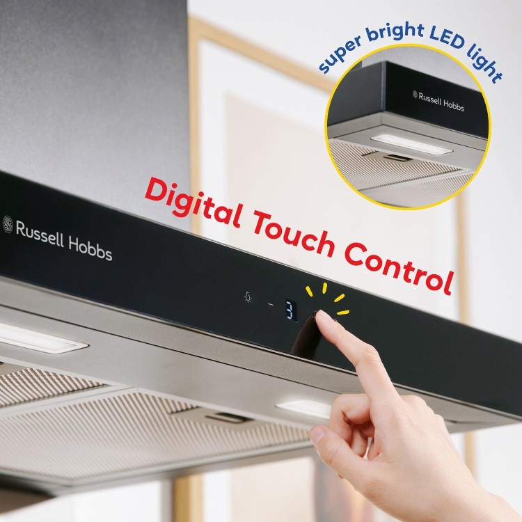 Russell Hobbs 60cm T-Shaped Cooker Hood - Black