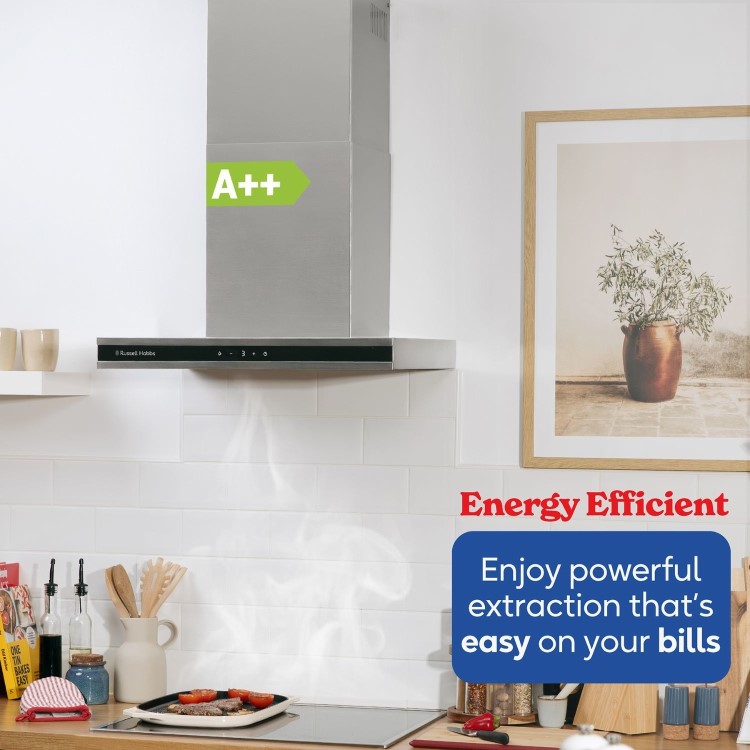Russell Hobbs 60cm T-Shaped Cooker Hood - Stainless Steel